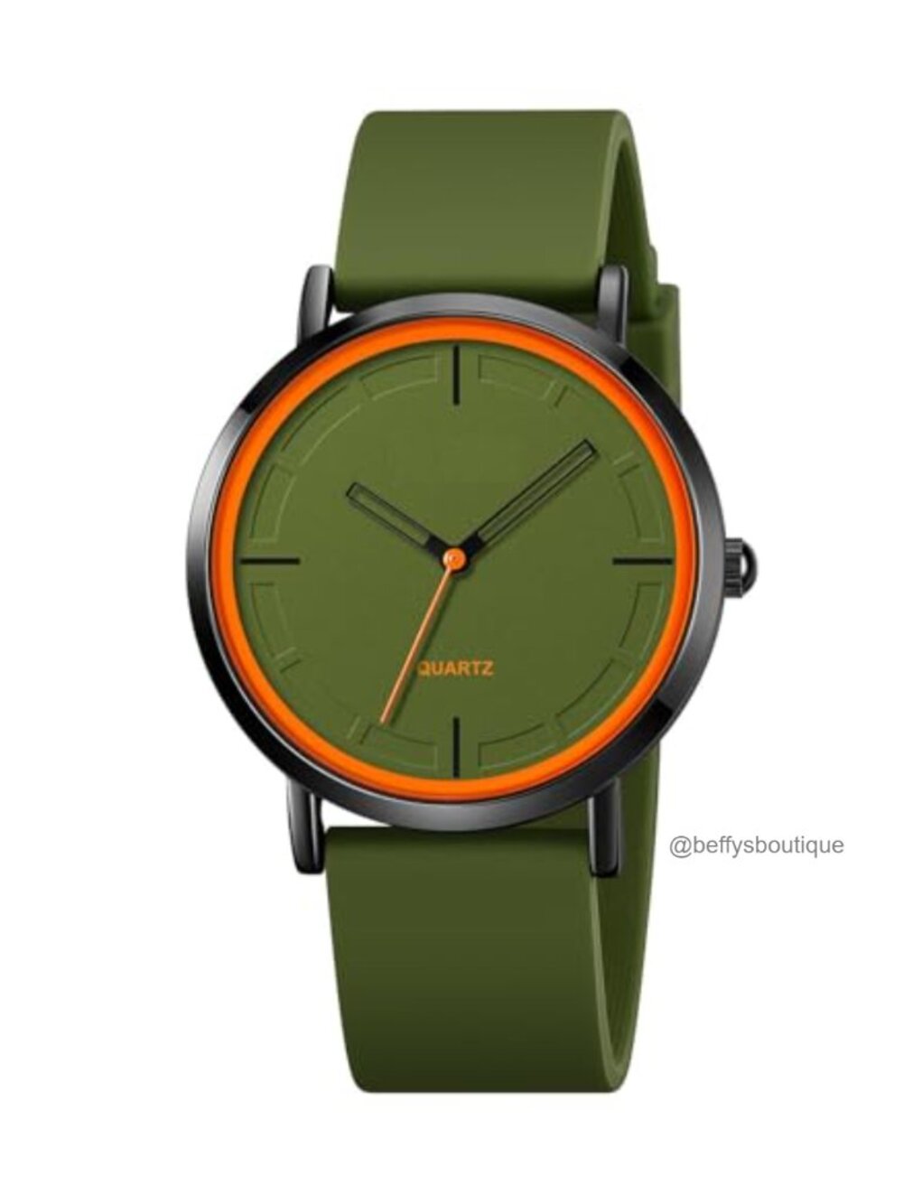 Slim Minimalist Analog Quartz Wrist Watch Silicone Strap Waterproof Unisex